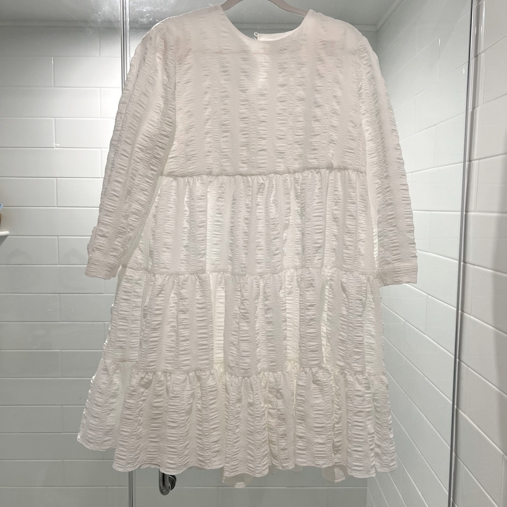 Zara babydoll dress - white size medium
